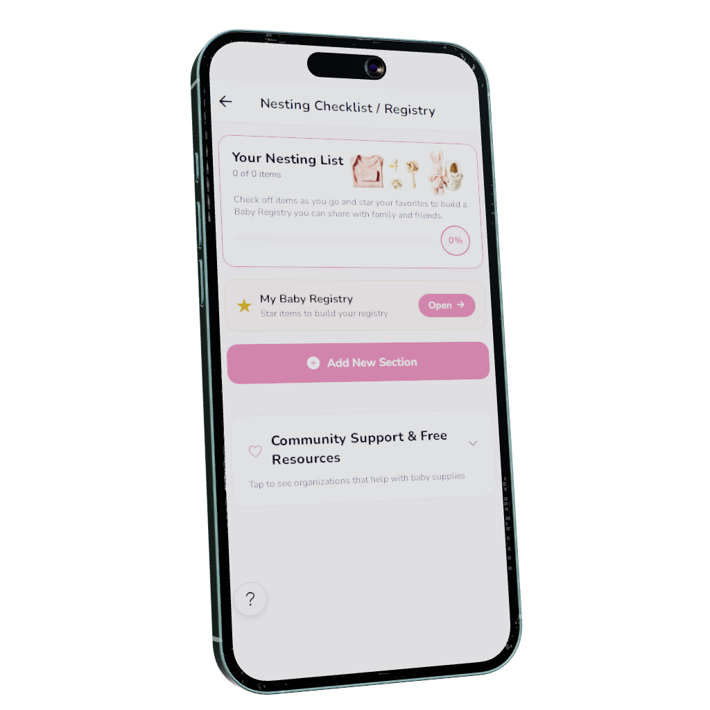 Demo Nesting Checklist — Nesting Co. app preview.