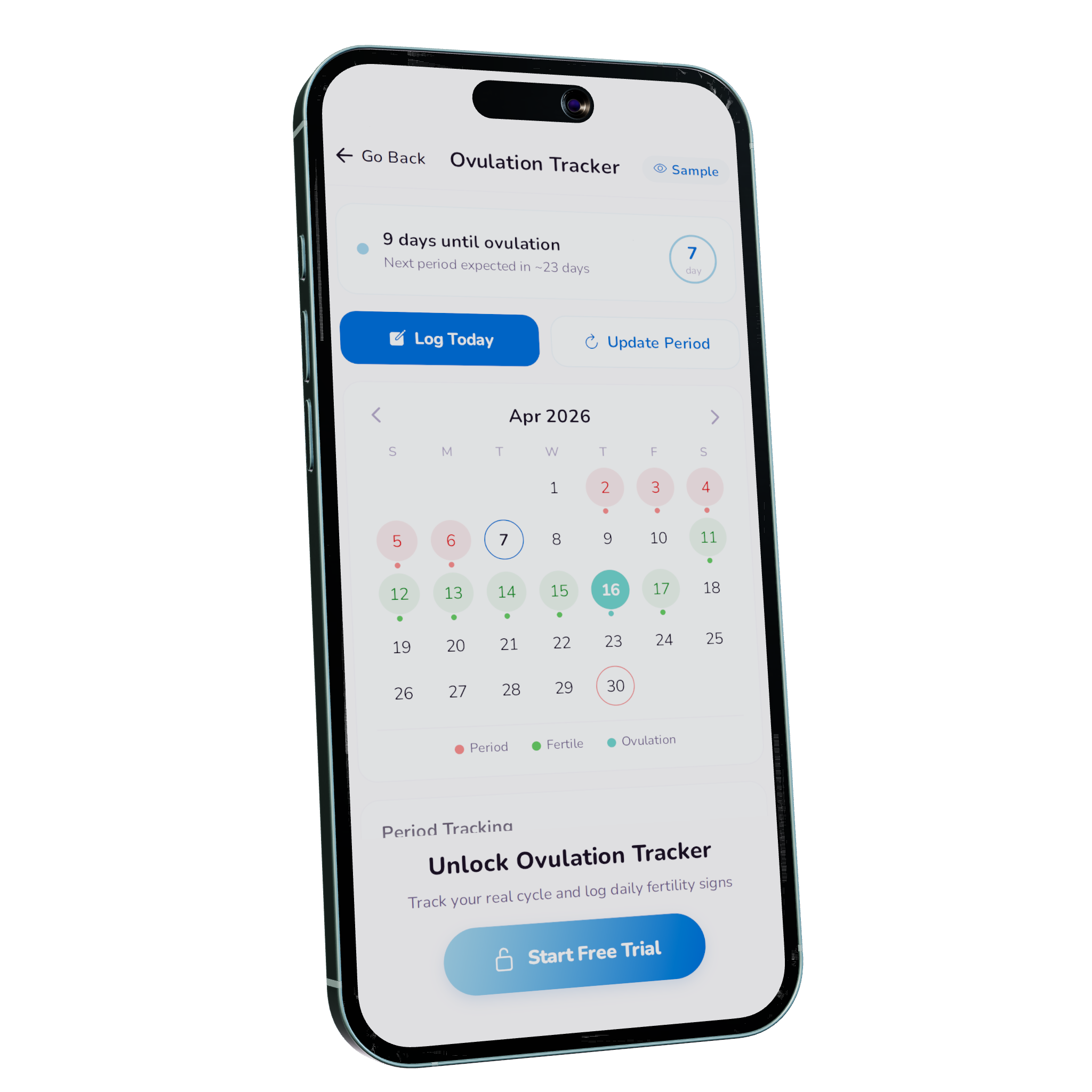 Nesting Co. trying-to-conceive and cycle-tracking dashboard.